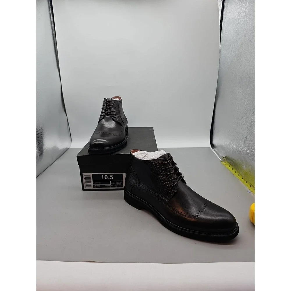 Vintage Foundry‎ Co. Alexander VF1582 Ankle Boots Men's 10.5 Brown Leather New